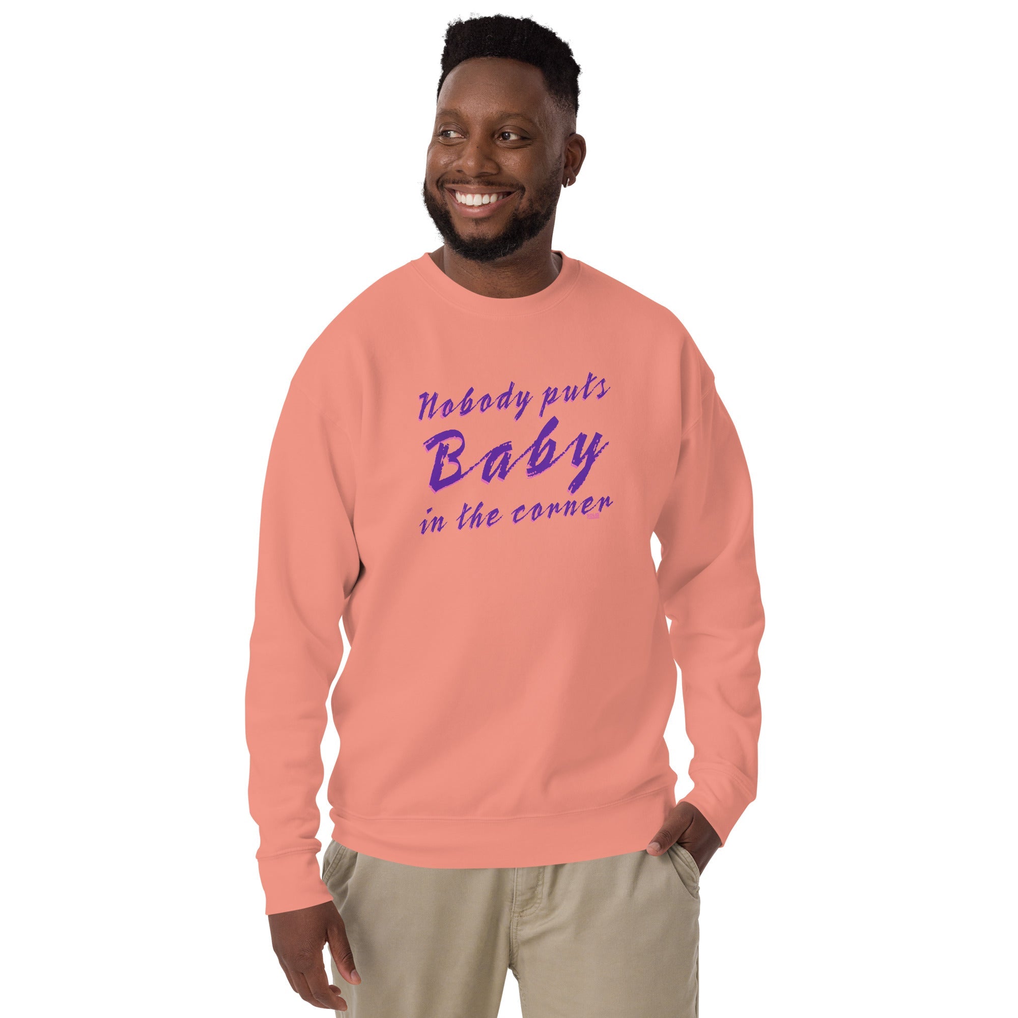 Men's Nobody Puts Baby In The Corner Vintage Classic Sweatshirt | Retro 80S Movie Fleece | Solid Threads