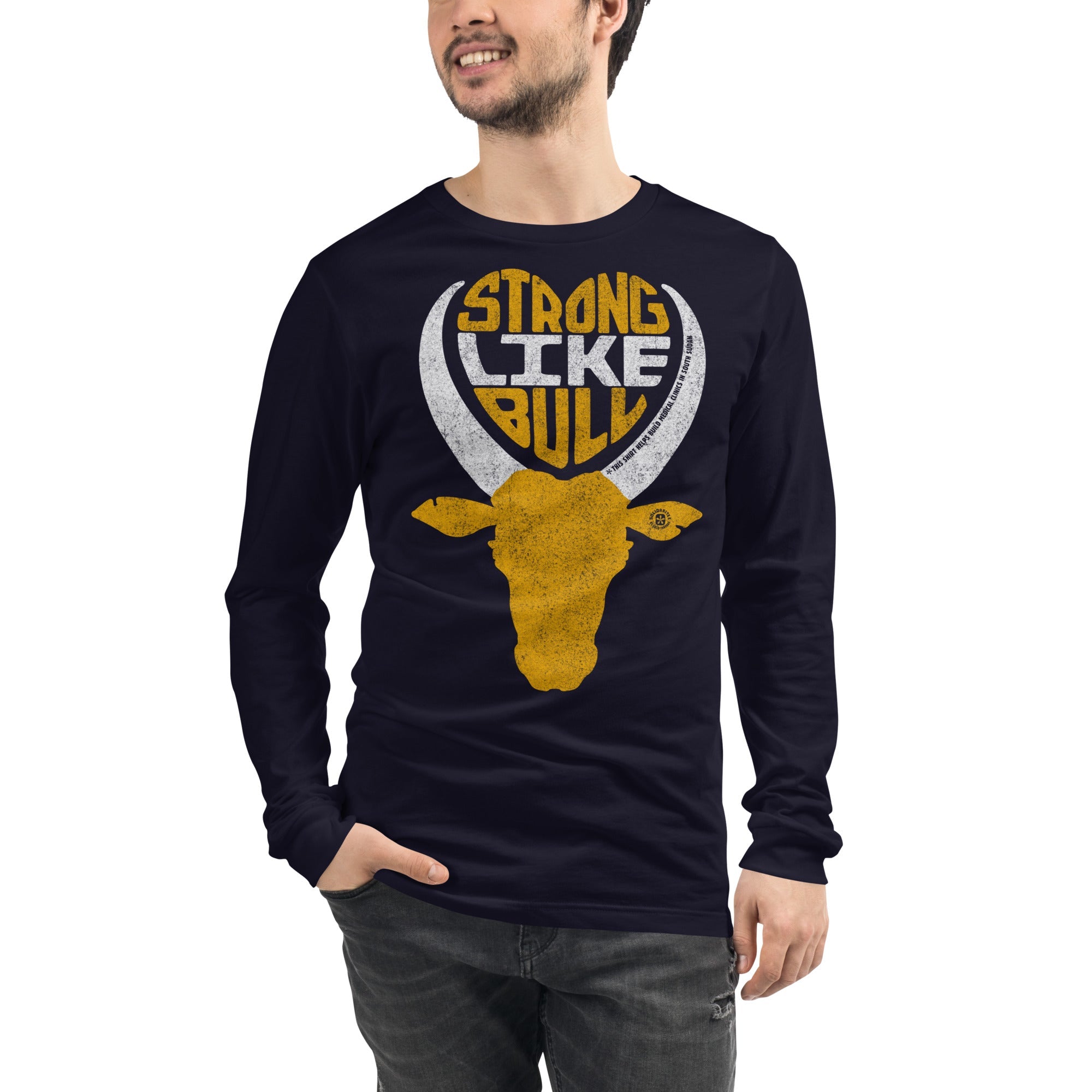 Strong Like Bull Vintage Graphic Long Sleeve Tee | Retro Movie T-Shirt | Solid Threads