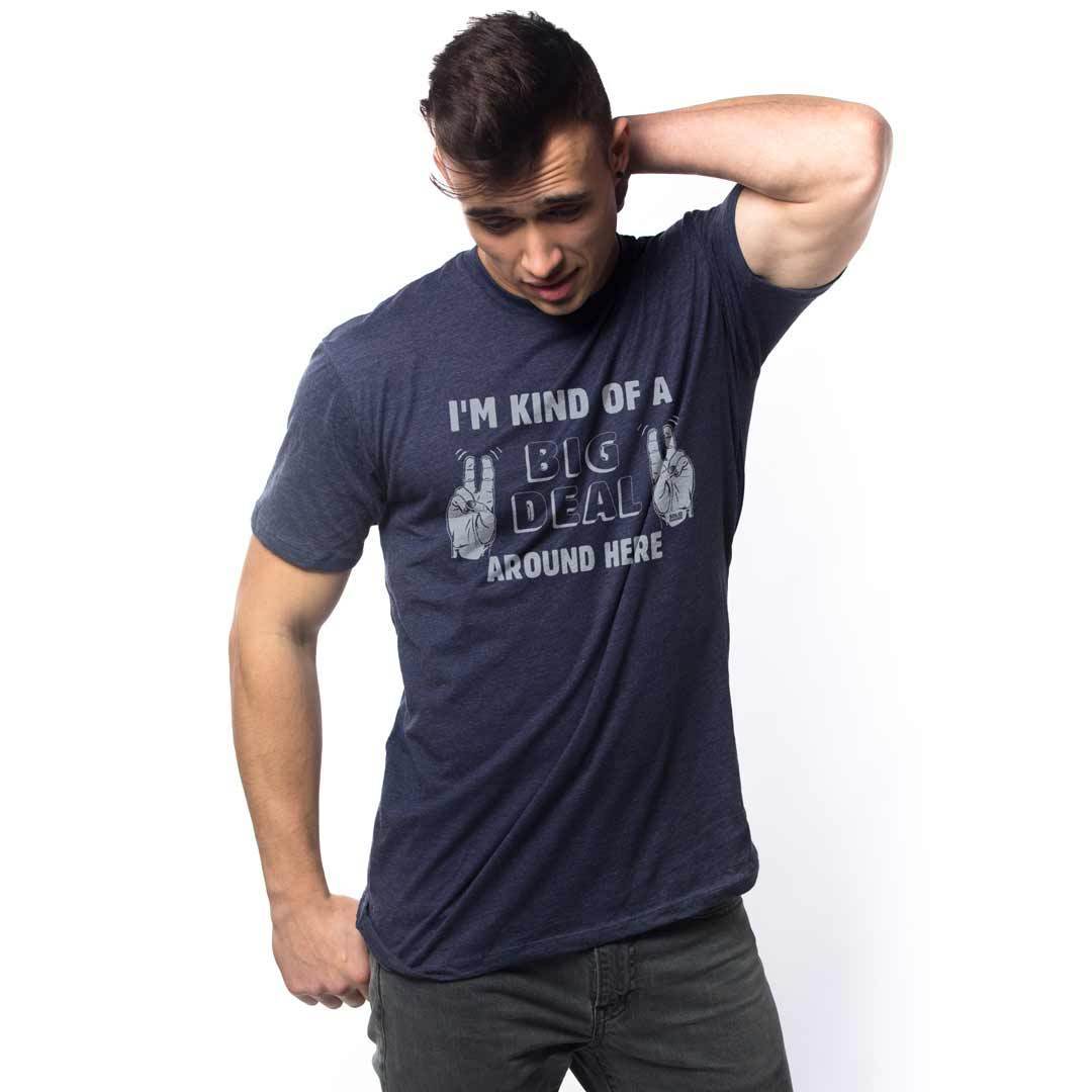 Men's Kind Of A Big Deal Funny Hot Shot Graphic Tee | Cool Anchorman Navy T-shirt | SOLID THREADS