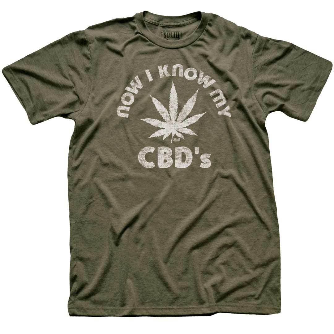 Men's Now I Know My CBD's Retro Cannabis Graphic Tee | Funny Marijuana Soft T-shirt | SOLID THREADS