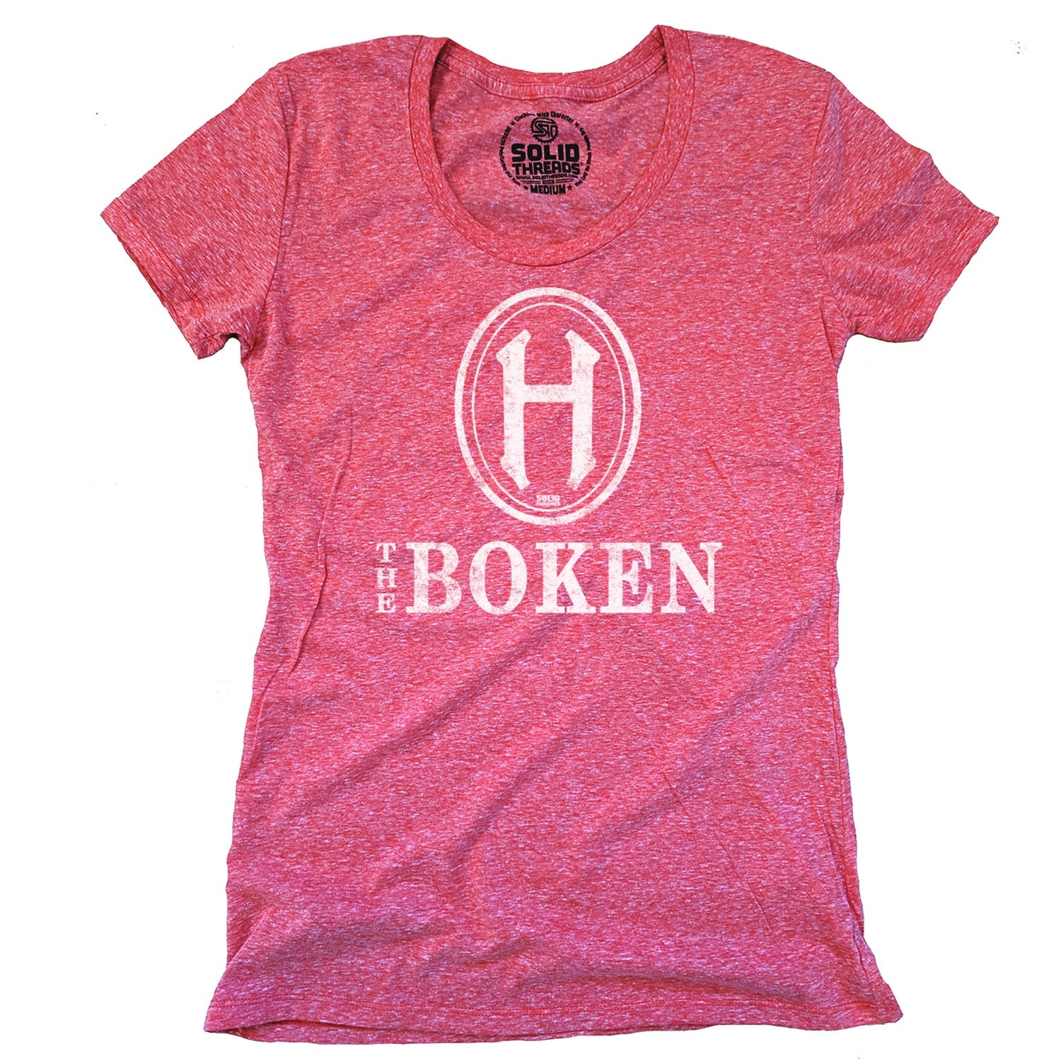 Women's The Boken Cool Square Mile Graphic T-Shirt | Vintage New Jersey Blue Tee | Solid Threads